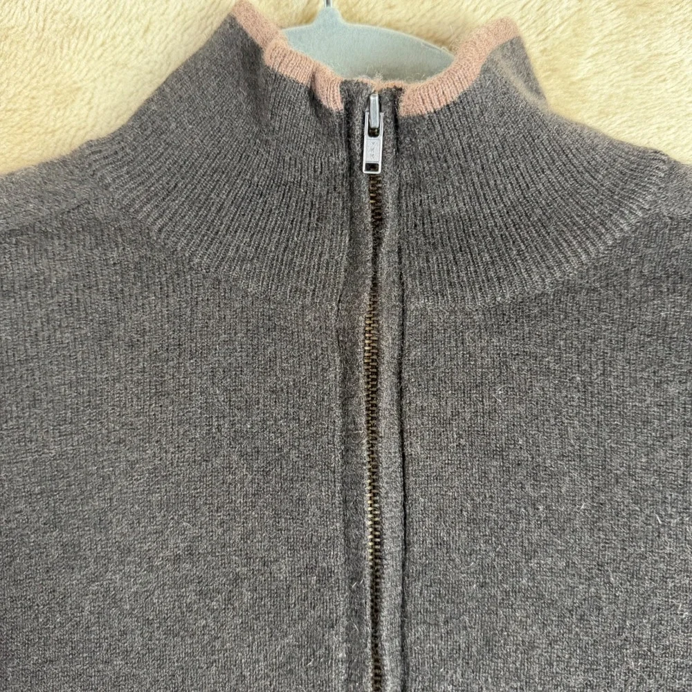 Patagonia Mens 100% Cashmere Quarter Zip Pullover Sweater Brown Small 50570